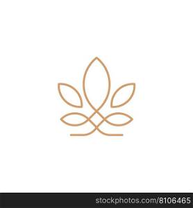 Cannabis line logo graphic modern Royalty Free Vector Image