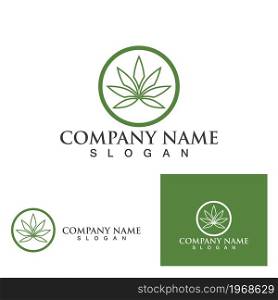 Cannabis logo and symbol vector