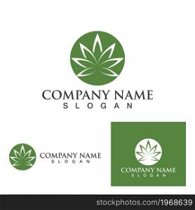 Cannabis logo and symbol vector