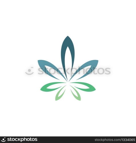 Cannabis logo creative vector icon illustration