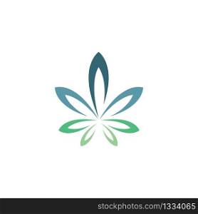 Cannabis logo creative vector icon illustration