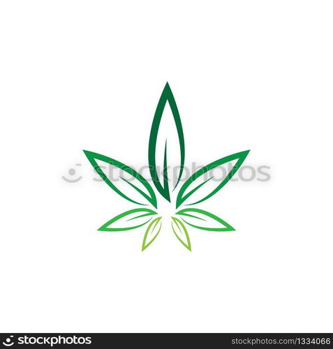 Cannabis logo creative vector icon illustration