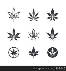 Cannabis logo template vector icon