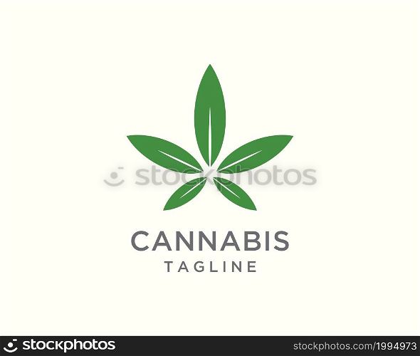 cannabis logo vector creative design template