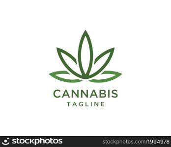 cannabis logo vector creative design template
