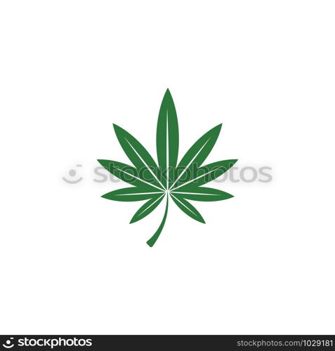 Cannabis marijuana hemp leaf logo and symbol