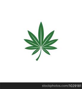 Cannabis marijuana hemp leaf logo and symbol