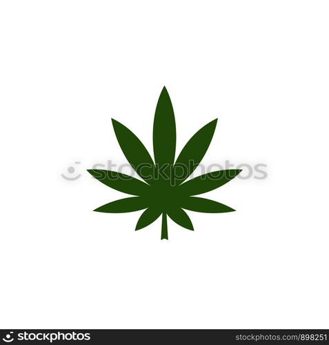 Cannabis marijuana hemp leaf logo and symbol