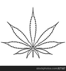 Cannabis (marijuana) leaf black icon .