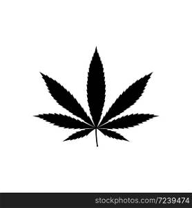 Cannabis Marijuana leaf black icon Vector EPS 10. Cannabis Marijuana leaf black icon. Vector EPS 10
