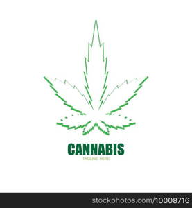 cannabis marijuana leaf icon vector