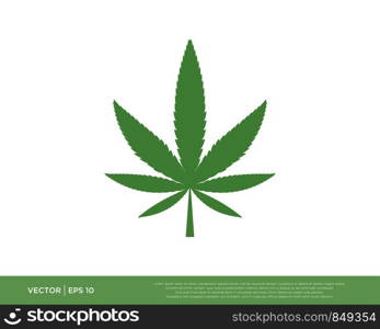 Cannabis Marijuana Leaf Medical Logo Icon Vector