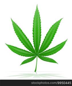cannabis marijuana leaf medicinal drug legalization vector illustration isolated on white background