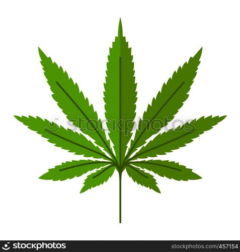 Cannabis. Marijuana leaf vector icon on white background. Marijuana leaf vector icon