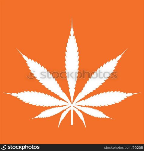 Cannabis (marijuana) leaf white color icon .. Cannabis (marijuana) leaf it is white color icon .