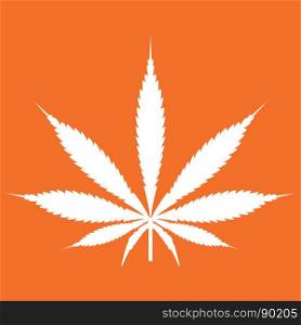 Cannabis (marijuana) leaf white color icon .. Cannabis (marijuana) leaf it is white color icon .