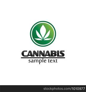 cannabis marijuana vector logo and design