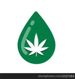 cannabis or marijuana water vector illustration