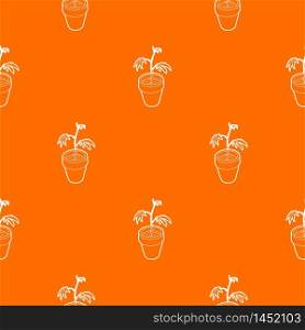 Cannabis plant pattern vector orange for any web design best. Cannabis plant pattern vector orange