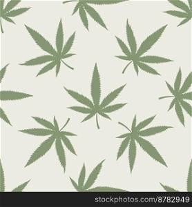 Cannabis seamless pattern. Marijuana leaves hemp background. Vector illustration.. Cannabis seamless pattern. Marijuana leaves hemp background. Vector