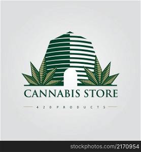 Cannabis Store 420 Premium Logo Vector illustrations for your work Logo, mascot merchandise t-shirt, stickers and Label designs, poster, greeting cards advertising business company or brands.
