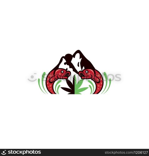 Cannafish vector logo design. Fish and Cannabis icon design.