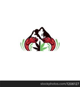 Cannafish vector logo design. Fish and Cannabis icon design.