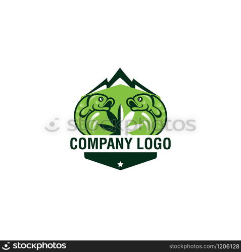 Cannafish vector logo design. Fish and Cannabis icon design.