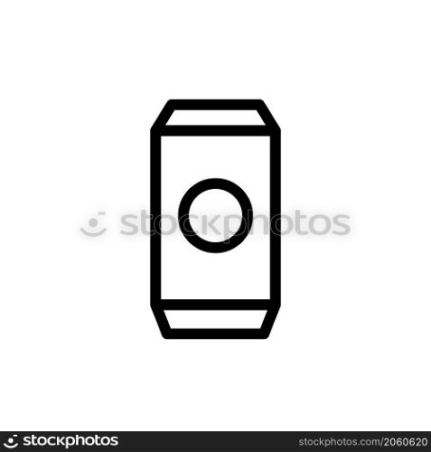 canned drink icon vector line style