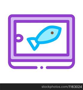 Canned Fish Tin Icon Vector. Outline Canned Fish Tin Sign. Isolated Contour Symbol Illustration. Canned Fish Tin Icon Vector Outline Illustration