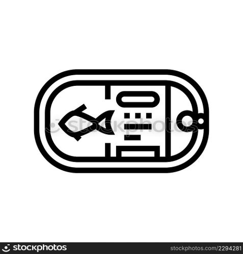 canned sea food line icon vector. canned sea food sign. isolated contour symbol black illustration. canned sea food line icon vector illustration