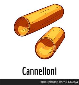 Cannelloni icon. Cartoon of cannelloni vector icon for web design isolated on white background. Cannelloni icon, cartoon style