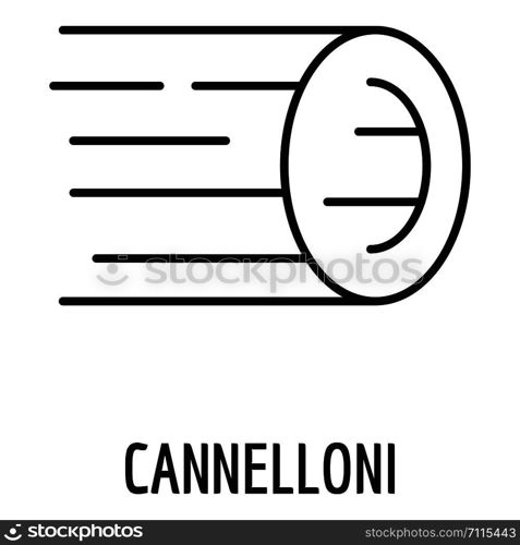 Cannelloni pasta icon. Outline cannelloni pasta vector icon for web design isolated on white background. Cannelloni pasta icon, outline style