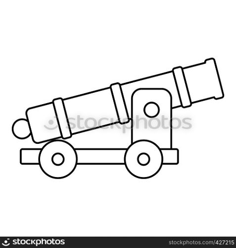 Cannon icon. Outline illustration of cannon vector icon for web. Cannon icon, outline style