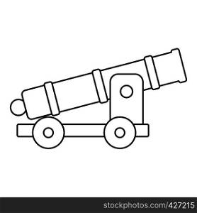 Cannon icon. Outline illustration of cannon vector icon for web. Cannon icon, outline style
