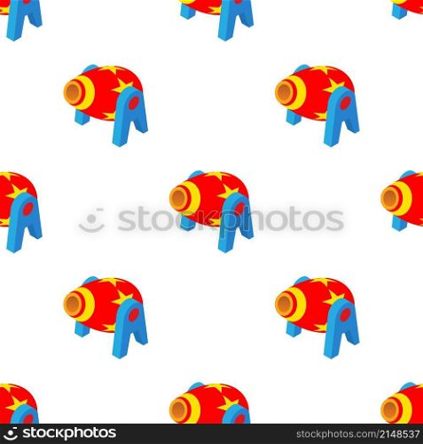 Cannon in the circus pattern seamless background texture repeat wallpaper geometric vector. Cannon in the circus pattern seamless vector