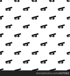 Cannon pattern seamless in simple style vector illustration. Cannon pattern vector