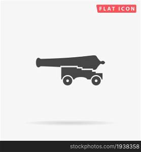 Cannon, War Weapon flat vector icon. Hand drawn style design illustrations.. Cannon, War Weapon flat vector icon