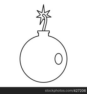 Cannonball icon. Outline illustration of cannonball vector icon for web. Cannonball icon, outline style