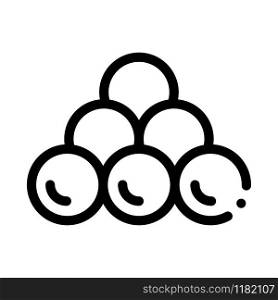 Cannonballs Icon Vector. Outline Cannonballs Sign. Isolated Contour Symbol Illustration. Cannonballs Icon Vector Outline Illustration