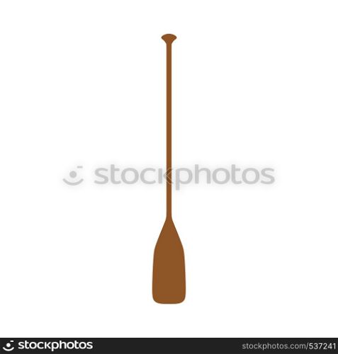 Canoe boat paddle kayak vector art flat icon. Simple wooden silhouette oar rowing isolated
