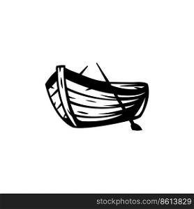 canoe icon logo vector design template