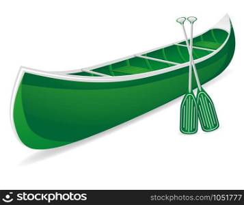 canoe vector illustration isolated on white background