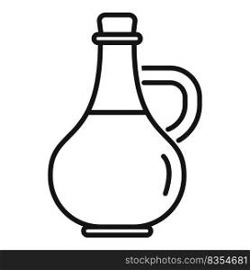 Canola oil glass bottle icon outline vector. Plant seed. Flower rape. Canola oil glass bottle icon outline vector. Plant seed