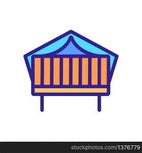 canopy crib icon vector. canopy crib sign. color symbol illustration. canopy crib icon vector outline illustration