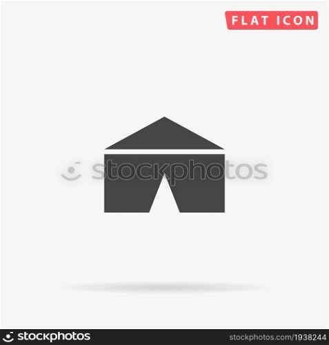 Canopy Tent flat vector icon. Glyph style sign. Simple hand drawn illustrations symbol for concept infographics, designs projects, UI and UX, website or mobile application.. Canopy Tent flat vector icon