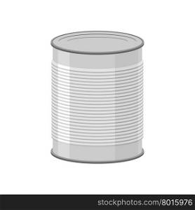 Cans for canned food on white background. Tin vector illustration&#xA;