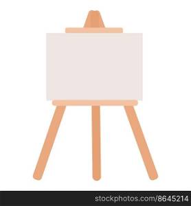 Canvas easel artist. Illustration on a white background.