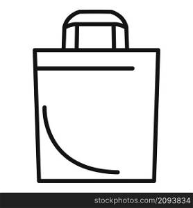 Canvas eco bag icon outline vector. Fabric reusable. Cotton market bag. Canvas eco bag icon outline vector. Fabric reusable