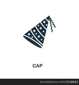 Cap creative icon. Simple element illustration. Cap concept symbol design from party icon collection. Can be used for mobile and web design, apps, software, print.. Cap creative icon. Simple element illustration. Cap concept symbol design from party icon collection. Perfect for web design, apps, software, print.